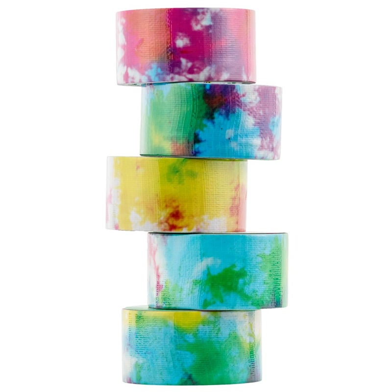 Duck Tape Pattern Colours Tie Dye. Arts & Crafts, DIY, Crafts, Gift Wrapping, Decorative, Scrapbook, Scrapbooking, Bullet Journal, Planner, Party, Festivals, Decoration - 48mm x 9.1m - Image 4